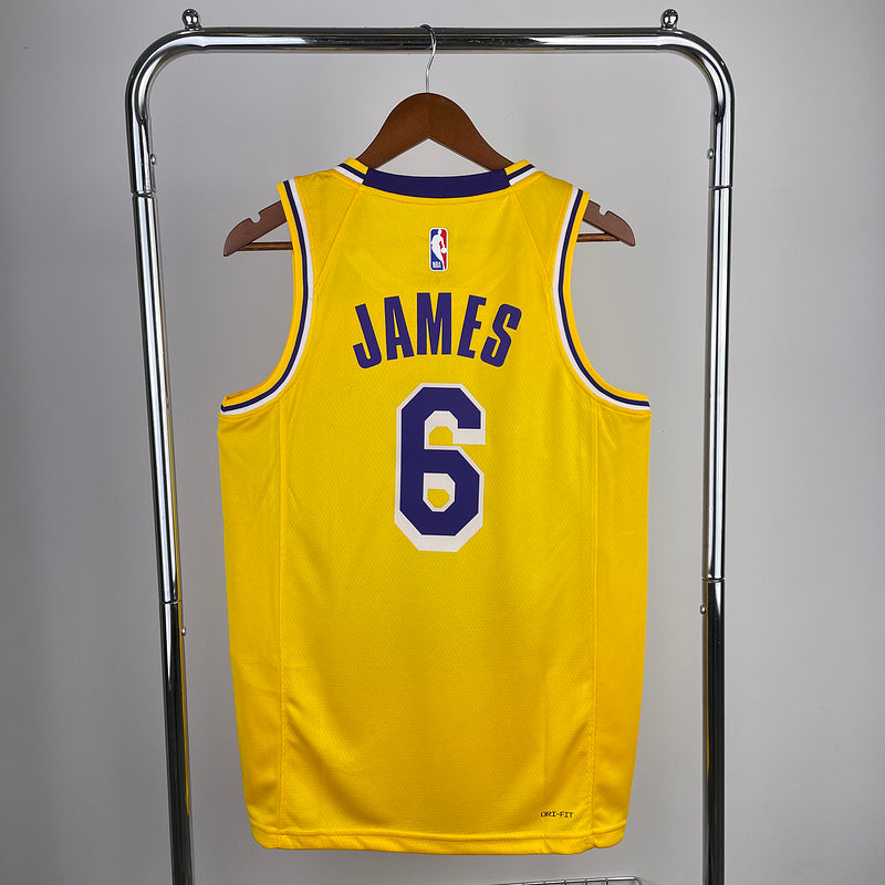 NBA LAKERS LEBRON JAMES 6 yellow